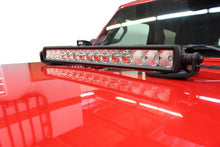 Load image into Gallery viewer, Go Rhino Center Hood LED Bars Mount Jeep Wrangler (18-21) 10" or 20" Single or Double Row - 10" LED Bar Mount / Double Alternate Image