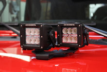 Load image into Gallery viewer, Go Rhino Center Hood LED Cubes Mount Jeep Wrangler (18-21) - Dual 3" w/ Offset Mount - Default Title Alternate Image