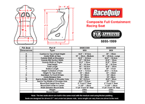 699.95 RaceQuip FIA Composite Full Containment Racing Seat - Medium / Large - Redline360