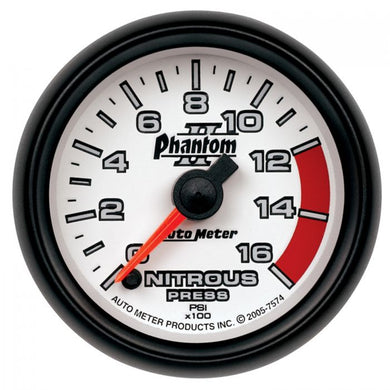 286.01 AutoMeter Phantom II Series Stepper Motor Nitrous Pressure Gauge (2-1/16