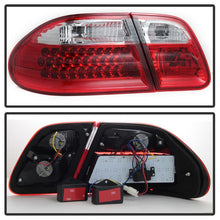 Load image into Gallery viewer, Xtune LED Tail Lights Mercedes E-Class W210 (1996-2002) Red Clear or Red Smoke Lens - Red Clear Alternate Image