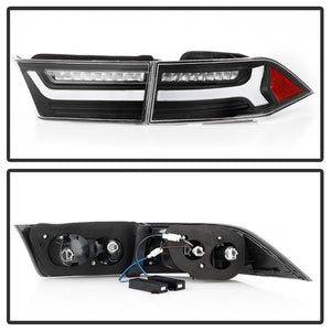 Xtune Tail Lights Acura TSX (2006-2008) [w/ Light Bar LED] Red Clear or Black