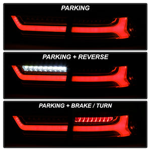 Xtune Tail Lights Acura TSX (2006-2008) [w/ Light Bar LED] Red Clear or Black