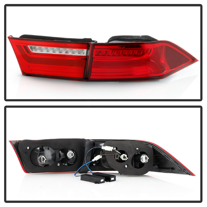 Xtune Tail Lights Acura TSX (2006-2008) [w/ Light Bar LED] Red