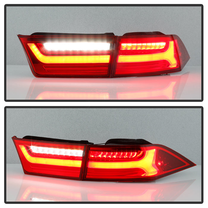 Xtune Tail Lights Acura TSX (2006-2008) [w/ Light Bar LED] Red