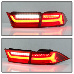 Xtune Tail Lights Acura TSX (2006-2008) [w/ Light Bar LED] Red Clear or Black