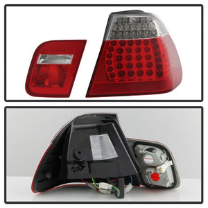 Xtune LED Tail Lights BMW E46 3-Series Sedan (2002-2005) Red Clear