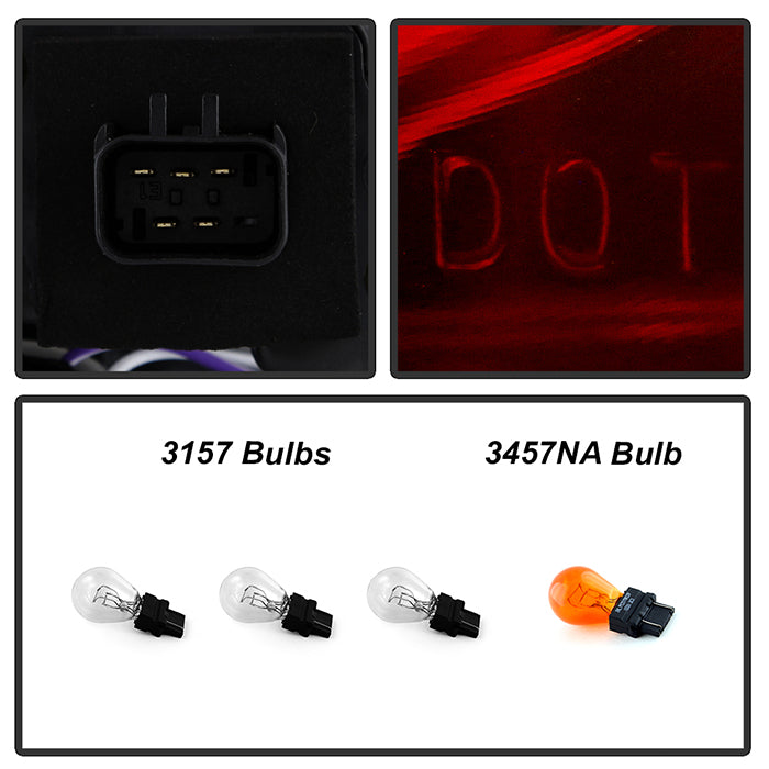 Xtune Tail Lights Chrysler 300 (20082010) [OEM Style] Red Smoked Lens