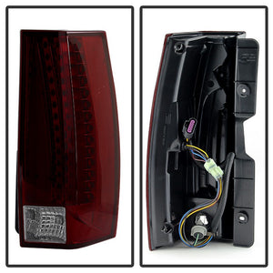 Xtune Tail Lights Cadillac Escalade ESV (07-14) [OE Style] Chrome Housing | Red Smoked Lens