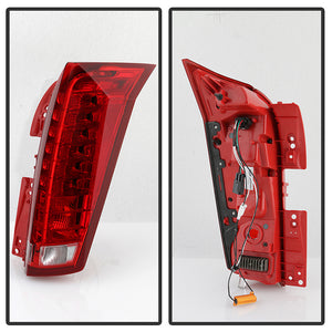 Xtune Full LED Tail Lights Cadillac SRX (10-16) [OE Style] Chrome Housing | Red Lens