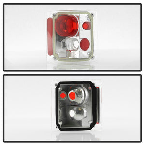 Xtune Tail Lights Chevy Suburban (73-91) [Euro Style] Black / Clear Lens or Chrome /  Clear Lens