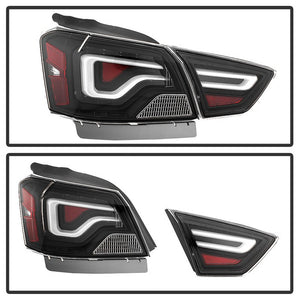 Xtune LED Tail Lights Chevy Impala (14-19) [Light Bar LED] Black / Black Smoked / Red Clear