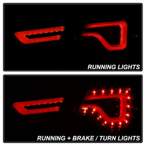 Xtune LED Tail Lights Chevy Impala (14-19) [Light Bar LED] Black / Black Smoked / Red Clear