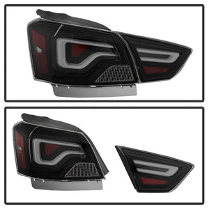 Xtune LED Tail Lights Chevy Impala (14-19) [Light Bar LED] Black / Black Smoked / Red Clear