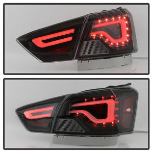 Xtune LED Tail Lights Chevy Impala (14-19) [Light Bar LED] Black / Black Smoked / Red Clear