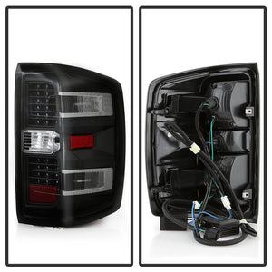 Xtune LED Tail Lights GMC Sierra 3500HD (15-18) Black Clear / Black Smoke / Red Lens