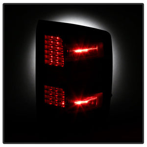 Xtune LED Tail Lights GMC Sierra 3500HD (15-18) Black Clear / Black Smoke / Red Lens