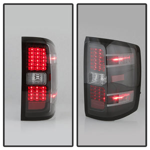 Xtune LED Tail Lights GMC Sierra 3500HD (15-18) Black Clear / Black Smoke / Red Lens