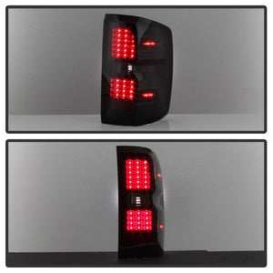 Xtune LED Tail Lights GMC Sierra 3500HD (15-18) Black Clear / Black Smoke / Red Lens