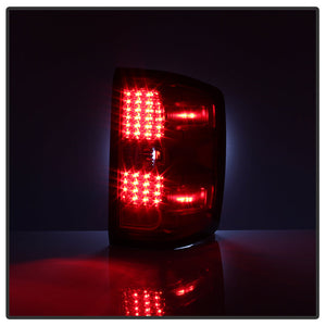 Xtune LED Tail Lights GMC Sierra 3500HD (15-18) Black Clear / Black Smoke / Red Lens