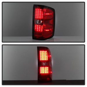 Xtune LED Tail Lights GMC Sierra 3500HD (15-18) Black Clear / Black Smoke / Red Lens