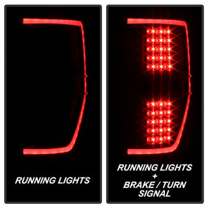 Xtune Tail Lights Ford F150 (09-14) [Light Bar LED] Black / Black Smoked / Red Clear