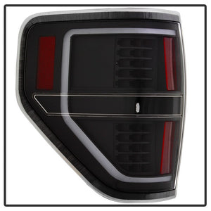 Xtune Tail Lights Ford F150 (09-14) [Light Bar LED] Black / Black Smoked / Red Clear