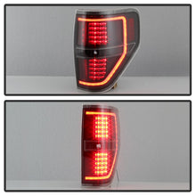 Load image into Gallery viewer, Xtune Tail Lights Ford F150 (09-14) [Light Bar LED] Black / Black Smoked / Red Clear Alternate Image