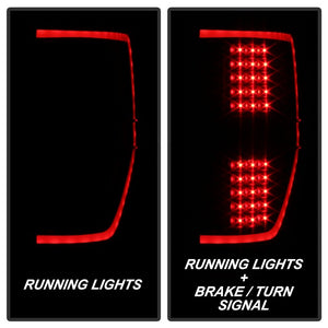 Xtune Tail Lights Ford F150 (09-14) [Light Bar LED] Black / Black Smoked / Red Clear