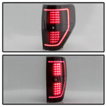 Load image into Gallery viewer, Xtune Tail Lights Ford F150 (09-14) [Light Bar LED] Black / Black Smoked / Red Clear Alternate Image