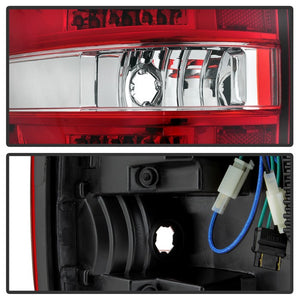 Xtune Tail Lights Ford F150 (09-14) [Light Bar LED] Black / Black Smoked / Red Clear