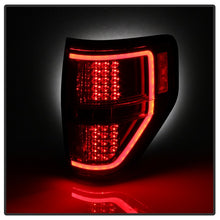 Load image into Gallery viewer, Xtune Tail Lights Ford F150 (09-14) [Light Bar LED] Black / Black Smoked / Red Clear Alternate Image