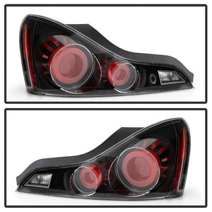 Xtune Tail Lights Infiniti Q60 Coupe (14-15) [LED Light Tube Style Tail] Black or Black Smoked