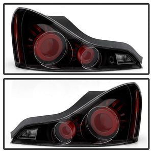 Xtune Tail Lights Infiniti Q60 Coupe (14-15) [LED Light Tube Style Tail] Black or Black Smoked