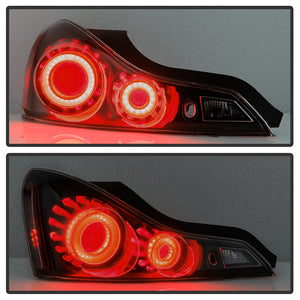 Xtune Tail Lights Infiniti Q60 Coupe (14-15) [LED Light Tube Style Tail] Black or Black Smoked