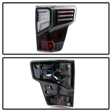 Load image into Gallery viewer, Xtune Tail Lights Nissan Titan (16-20) [w/ Light Bar LED] Black / Black Smoked / Red Smoked - Black Alternate Image
