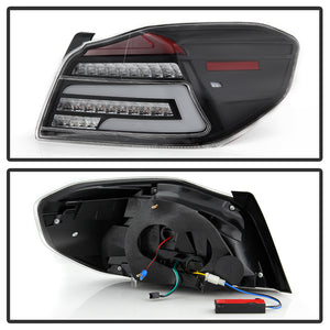 Xtune Tail Lights Subaru WRX / WRX STi (15-19) [w/ Light Bar LED] Black or Red Clear