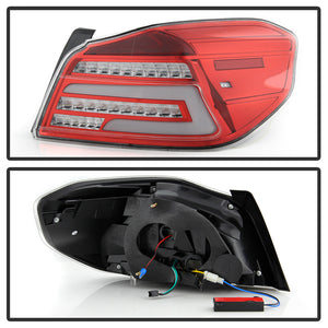 Xtune Tail Lights Subaru WRX / WRX STi (15-19) [w/ Light Bar LED] Black or Red Clear