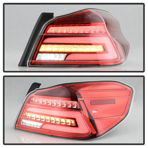 Xtune Tail Lights Subaru WRX / WRX STi (15-19) [w/ Light Bar LED] Black or Red Clear