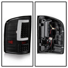 Load image into Gallery viewer, Xtune LED Tail Lights GMC Sierra 3500HD Dually Models (07-14) Version 2 w/ or w/o Light Bar - w/o LED Bar / Black / Clear Alternate Image