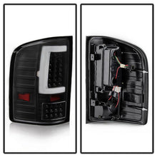Load image into Gallery viewer, Xtune LED Tail Lights Chevy Silverado (2007-2014) Version 2 w/ or w/o Light Bar - w/o LED Bar / Black / Clear Alternate Image