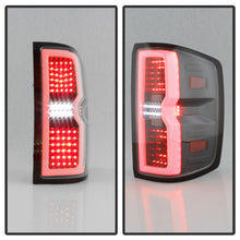 Load image into Gallery viewer, Xtune Tail Lights Chevy Silverado (2014-2019) [Bulb Type Only / Light Bar Style] Black or Chrome Housing - Black / Clear Alternate Image