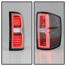 Load image into Gallery viewer, Xtune Tail Lights Chevy Silverado (2014-2019) [Bulb Type Only / Light Bar Style] Black or Chrome Housing - Black / Clear Alternate Image