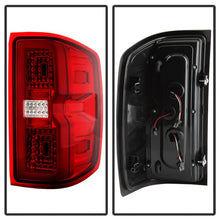 Load image into Gallery viewer, Xtune Tail Lights Chevy Silverado (2014-2019) [Bulb Type Only / Light Bar Style] Black or Chrome Housing - Black / Clear Alternate Image