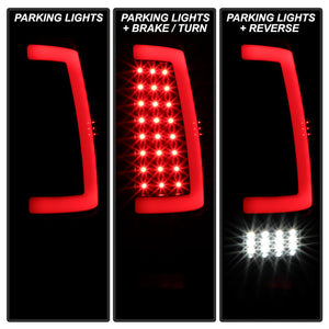 Xtune LED Tail Lights GMC Yukon/Yukon Denali (07-14) [w/ Light Bar LED] Chrome Housing / Red Smoked Lens