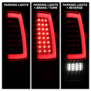 Xtune LED Tail Lights GMC Yukon/Yukon Denali (07-14) [w/ Light Bar LED] Chrome Housing / Red Smoked Lens