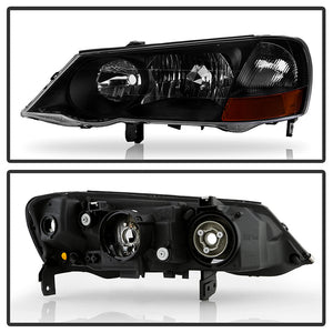 Xtune Headlights Acura TL (02-03) [OEM Style - HID Model Only] Black or Chrome w/ Amber Turn Signal Lights