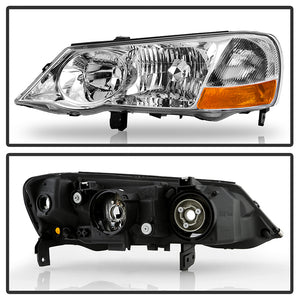 Xtune Headlights Acura TL (02-03) [OEM Style - HID Model Only] Black or Chrome w/ Amber Turn Signal Lights