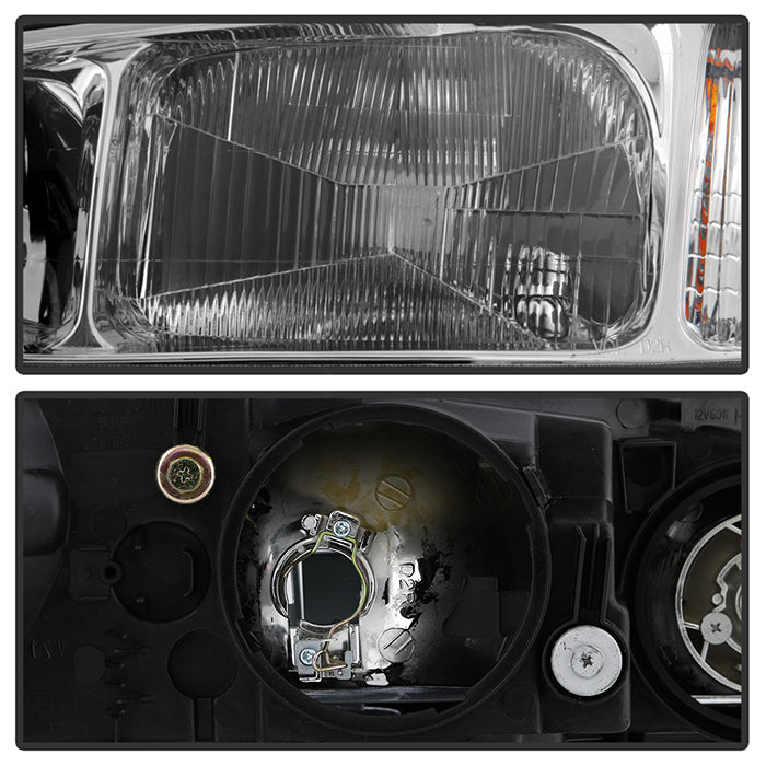 Xtune Crystal Headlights Acura TL (9901) [OEM Style] Chrome w/ Amber