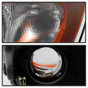 Xtune Crystal Headlights BMW E90 3 Series (06-08) [Halogen Only] Black w/ Amber Turn Signal Light